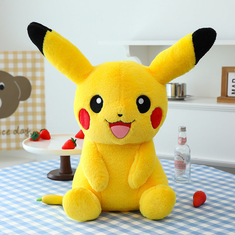 Peluche pikachu pokémon jaune joues rouges